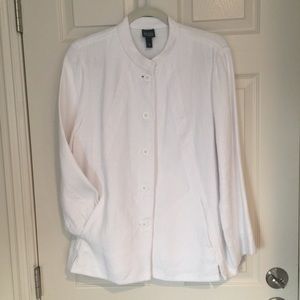Eileen Fisher White Linen Jacket